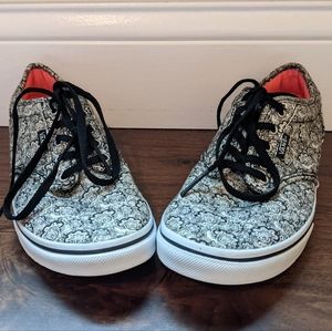 Vans Womens Shoes Paisley Sneakers Black Gray Shoes 8